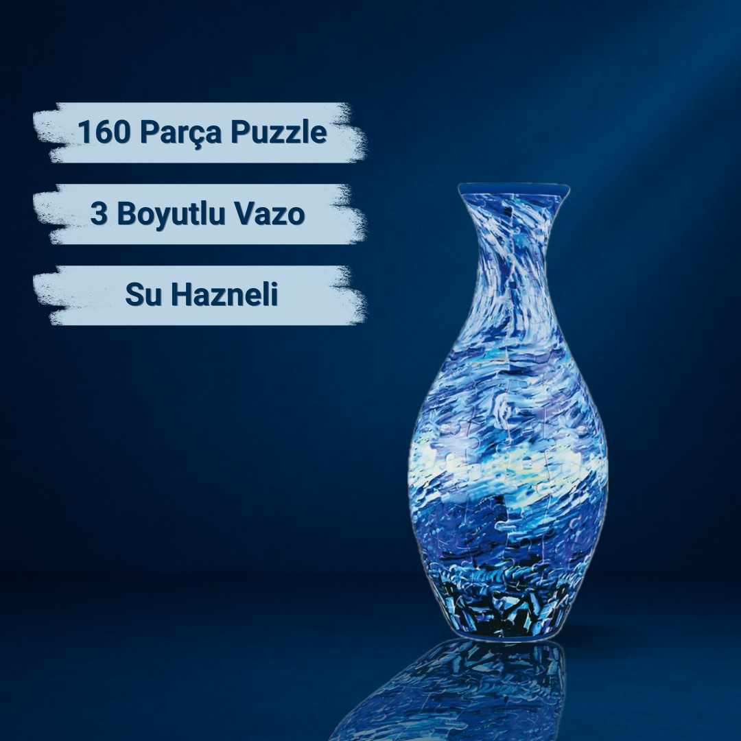 3D Puzzle Vazo - Gökyüzü